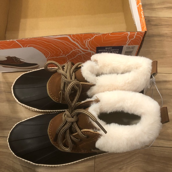 JSport  Women's Mary Duck Boot (7, Brown) - Picture 4 of 6